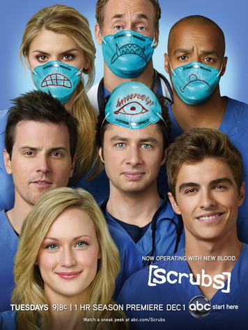 Клиника / Scrubs / Сезон 9 / Серии 1-13 (13) (Bill Lawrence) [2009-2010 г., Ситком, Драма, DVDRip, Rus, Eng] (MTV) скачать торрент